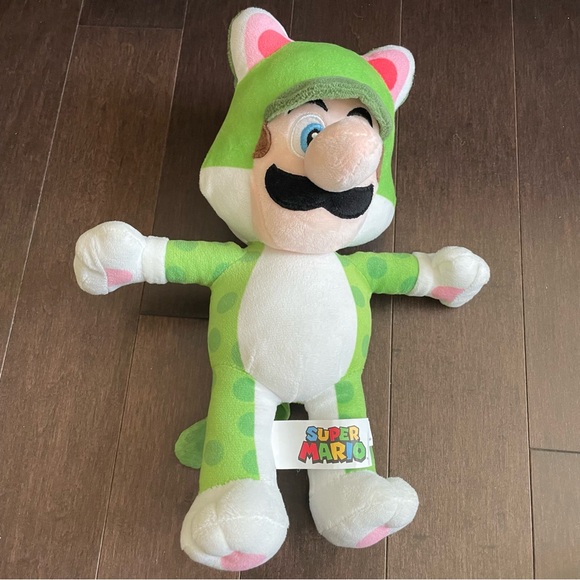 Super Mario 3D World Mario & Luigi in Cat Suits Plush Stuffie - Picture 5 of 8